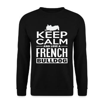 Amour du bouledogue français - Sweat-shirt Unisexe - noir - Devant - Alina (178cm) & Michal (187cm)