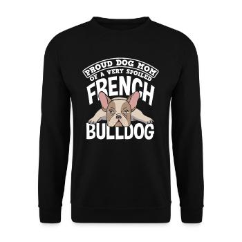 French Bulldog Mom - Unisex Sweatshirt - black - Front - Alina (178cm) & Michal (187cm)