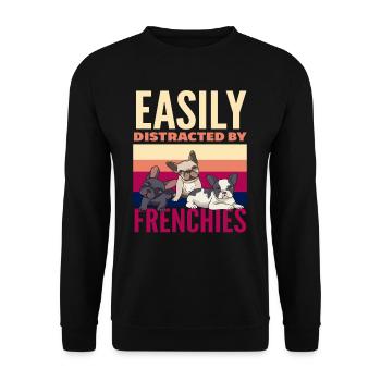 Race de chien Bouledogue français dicton - Sweat-shirt Unisexe - noir - Devant - Alina (178cm) & Michal (187cm)