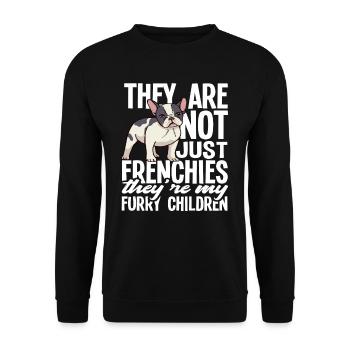 Bouledogue Français Enfants - Sweat-shirt Unisexe - noir - Devant - Alina (178cm) & Michal (187cm)