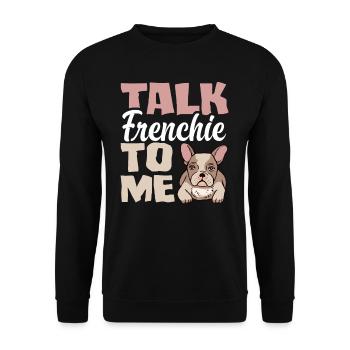 Bouledogue français Jeu de mots - Sweat-shirt Unisexe - noir - Devant - Alina (178cm) & Michal (187cm)
