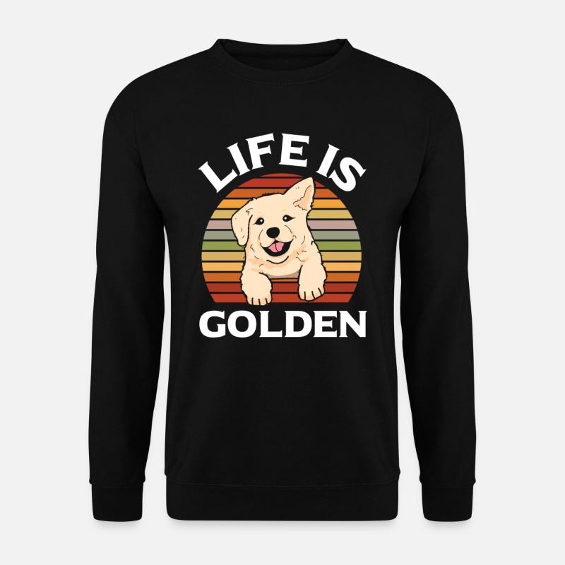 Life is Golden Retriever - Unisex Sweatshirt - black