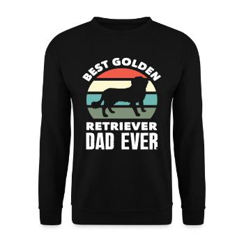 Best Golden Retriever Dad - Unisex Sweatshirt - black - Front - Alina (178cm) & Michal (187cm)