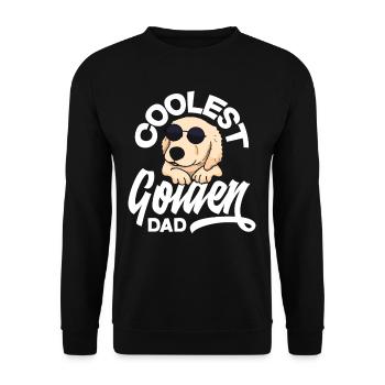 Cool Golden Retriever Dad - Unisex Sweatshirt - black - Front - Alina (178cm) & Michal (187cm)