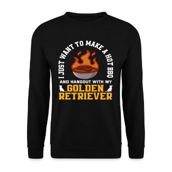 Golden Retriever Cricket Pet - Sweat-shirt Unisexe - noir - Devant - Alina (178cm) & Michal (187cm)