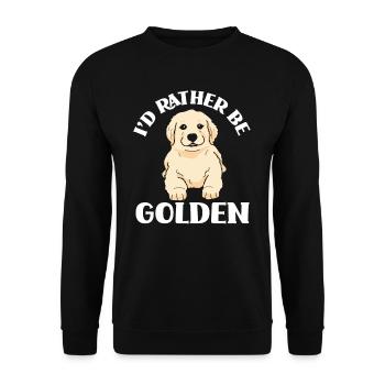 Golden Retriever Dog Dog Love - Unisex Sweatshirt - black - Front - Alina (178cm) & Michal (187cm)
