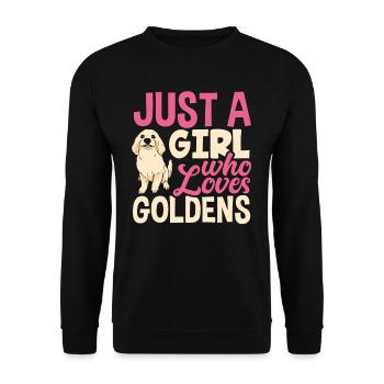 Fille Pet Golden Retriever - Sweat-shirt Unisexe - noir - Devant - Alina (178cm) & Michal (187cm)