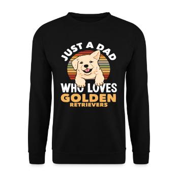 Papa Golden Retriever Loves Dogs - Unisex Sweatshirt - black - Front - Alina (178cm) & Michal (187cm)