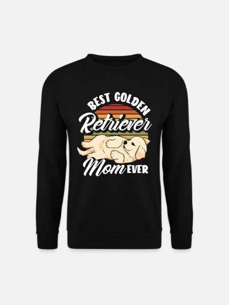 Retro Golden Retriever Mom - Unisex Sweatshirt - black