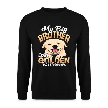 Golden Retriever Kinder Spruch - Unisex Pullover - Schwarz - Vorne - Alina (178cm) & Michal (187cm)