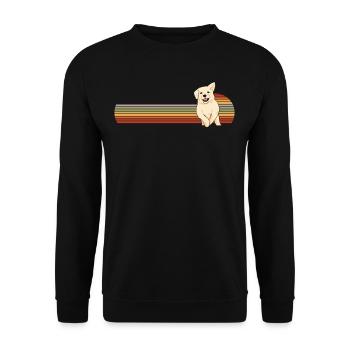 Retro Golden Retriever - Unisex Sweatshirt - black - Front - Alina (178cm) & Michal (187cm)