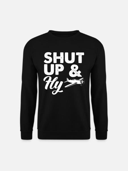 Pilot Flying Airplane Gift - Unisex Sweatshirt - black