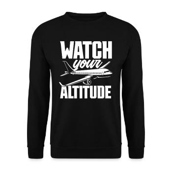 Pilot Pilot Gift Saying - Unisex Sweatshirt - black - Front - Alina (178cm) & Michal (187cm)