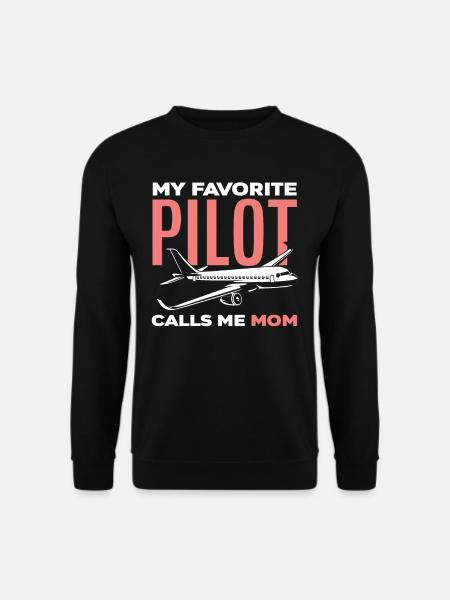 Piloten Mutter Mama Pilot - Unisex Pullover - Schwarz