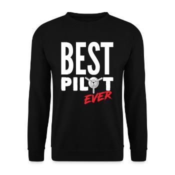Bester Pilot - Unisex Pullover - Schwarz - Vorne - Alina (178cm) & Michal (187cm)