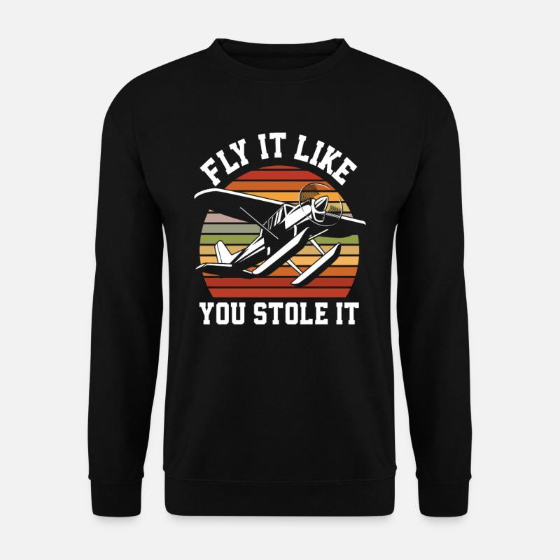 Lustiges Sport Pilot Piloten - Unisex Pullover - Schwarz