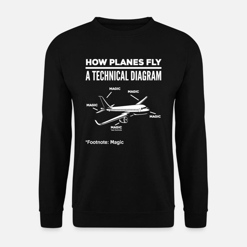 Pilot Airplane Aviator Pilots - Unisex Sweatshirt - black
