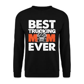 Chauffeur de camion Maman Maman - Sweat-shirt Unisexe - noir - Devant - Alina (178cm) & Michal (187cm)