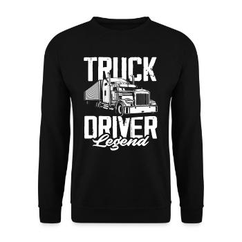Légende du chauffeur de camion - Sweat-shirt Unisexe - noir - Devant - Alina (178cm) & Michal (187cm)