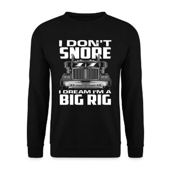 Ronflement d’un camionneur - Sweat-shirt Unisexe - noir - Devant - Alina (178cm) & Michal (187cm)