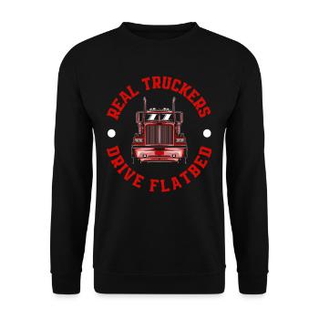 Truck Driver Saying Gift Idea - Unisex Sweatshirt - black - Front - Alina (178cm) & Michal (187cm)