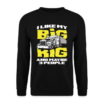 Chauffeur routier 3 personnes - Sweat-shirt Unisexe - noir - Devant - Alina (178cm) & Michal (187cm)