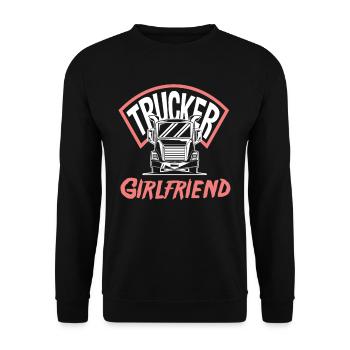 chauffeur de camion petite amie amour - Sweat-shirt Unisexe - noir - Devant - Alina (178cm) & Michal (187cm)