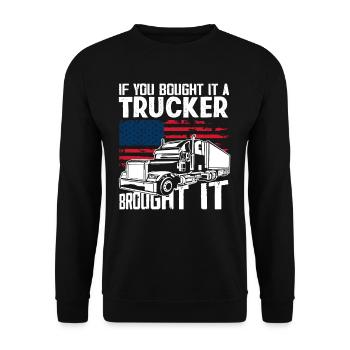 Truck driver - Unisex Sweatshirt - black - Front - Alina (178cm) & Michal (187cm)