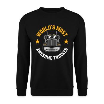 Truck driver - Unisex Sweatshirt - black - Front - Alina (178cm) & Michal (187cm)