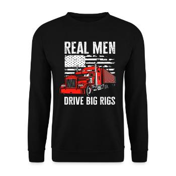 Chauffeurs de camion de vrais hommes - Sweat-shirt Unisexe - noir - Devant - Alina (178cm) & Michal (187cm)