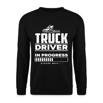 Formation des chauffeurs routiers - Sweat-shirt Unisexe - noir - Devant - Alina (178cm) & Michal (187cm)