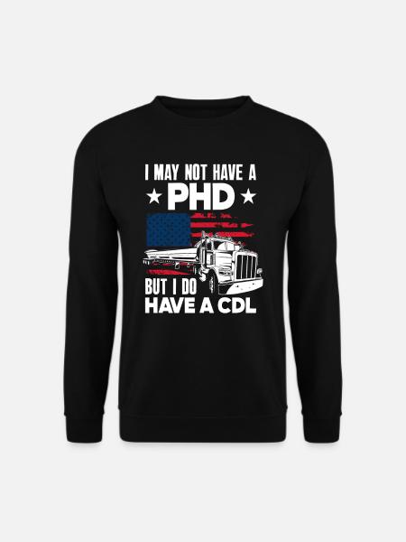 Amerika Flagge Spruch Lkw-Fahrer - Unisex Pullover - Schwarz