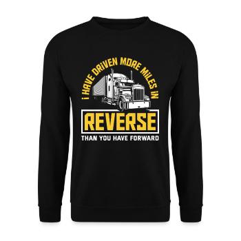 Lkw-Fahrer - Unisex Pullover - Schwarz - Vorne - Alina (178cm) & Michal (187cm)