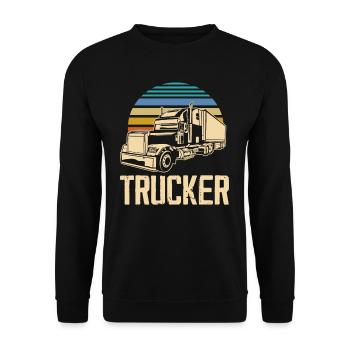 Truck driver - Unisex Sweatshirt - black - Front - Alina (178cm) & Michal (187cm)