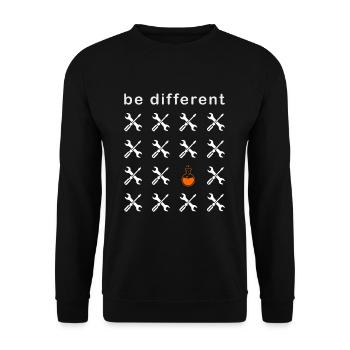 Chemist Chemistry Be Different Laboratory Flask - Unisex Sweatshirt - black - Front - Alina (178cm) & Michal (187cm)