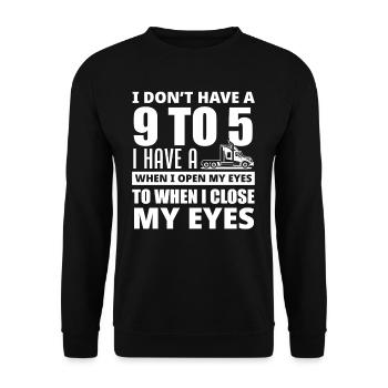 Idée cadeau métier de chauffeur de camion - Sweat-shirt Unisexe - noir - Devant - Alina (178cm) & Michal (187cm)