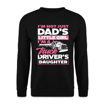 Chauffeur de camion Fille Fille Fierté - Sweat-shirt Unisexe - noir - Devant - Alina (178cm) & Michal (187cm)