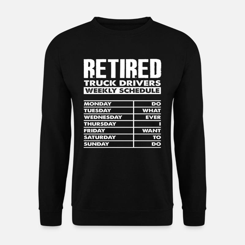 Rente Lkw-Fahrer - Unisex Pullover - Schwarz
