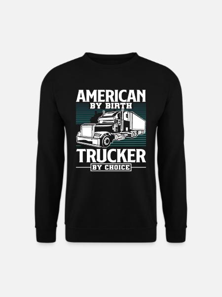 Truck Driver American - Unisex Sweatshirt - black