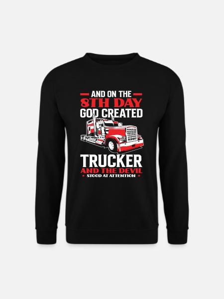 Truck Driver God Saying - Unisex Sweatshirt - black
