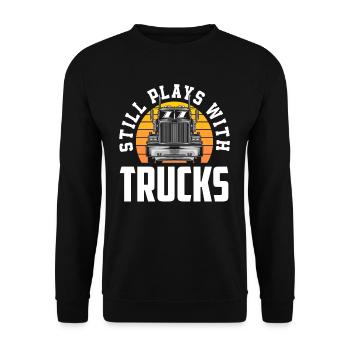 Chauffeur de camion Véhicules Truck Play - Sweat-shirt Unisexe - noir - Devant - Alina (178cm) & Michal (187cm)