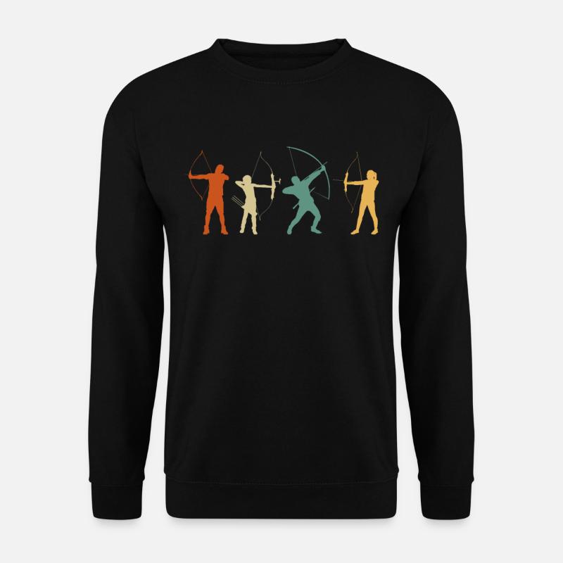 Retro Bogenschießen - Unisex Pullover - Schwarz
