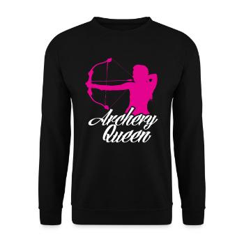 Archery Queen - Unisex Sweatshirt - black - Front - Alina (178cm) & Michal (187cm)