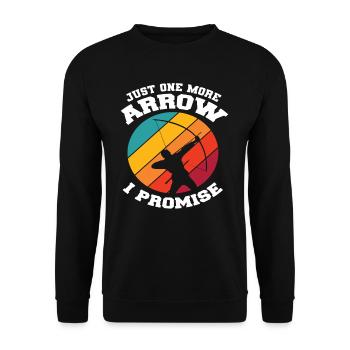 Arrow Bow Retro Archery - Unisex Sweatshirt - black - Front - Alina (178cm) & Michal (187cm)