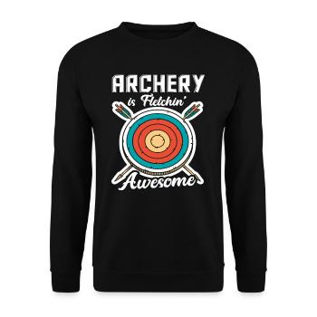 Archery Archery Hobby Sports - Unisex Sweatshirt - black - Front - Alina (178cm) & Michal (187cm)