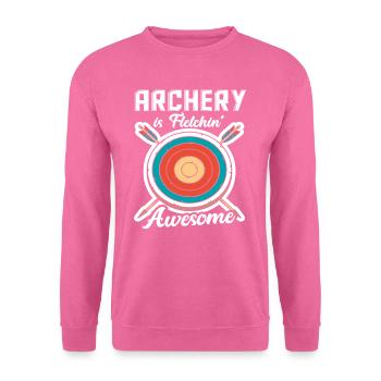Tir à l’arc Tir à l’arc Sports de loisir - Sweat-shirt Unisexe - rose - Devant
