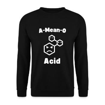 A-Mean-O Acid Funny Chemistry Teacher Chemist - Unisex Sweatshirt - black - Front - Alina (178cm) & Michal (187cm)