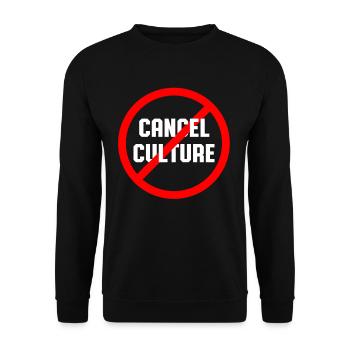 Anti Cancel Culture Nein Zu Wokeness - Unisex Pullover - Schwarz - Vorne - Alina (178cm) & Michal (187cm)