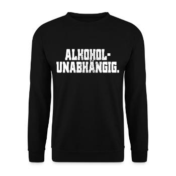 Alcohol-Free Sober Straight Edge Alcohol-Free - Unisex Sweatshirt - black - Front - Alina (178cm) & Michal (187cm)