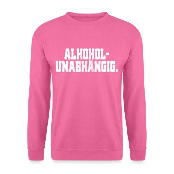 Alkoholunabhängig Sober Straight Edge Alkoholfrei - Unisex Pullover - Pink - Vorne